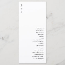 Modern Wedding Programmakaart