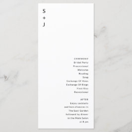 Modern Wedding Programmakaart