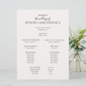 Modern Wedding Programme (Staand voorkant)