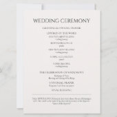 Modern Wedding Programme (Achterkant)