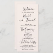 Modern Wedding Programme (Voorkant / Achterkant)