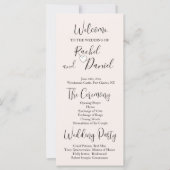 Modern Wedding Programme (Voorkant)