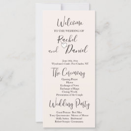 Modern Wedding Programme