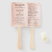 Modern Wedding Programme Handwaaier (Voorkant en achterkant)