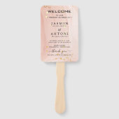 Modern Wedding Programme Handwaaier (Voorkant)