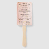 Modern Wedding Programme Handwaaier (Achterkant)