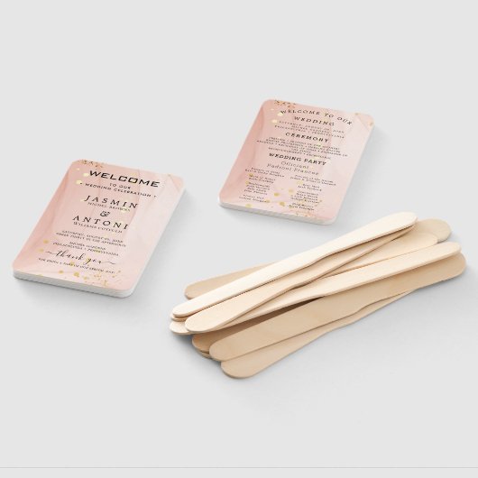 Modern Wedding Programme Handwaaier (Niet-gemonteerd)