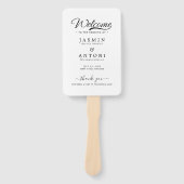 Modern Wedding Programme Handwaaier (Voorkant)