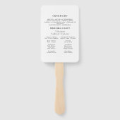 Modern Wedding Programme Handwaaier (Achterkant)