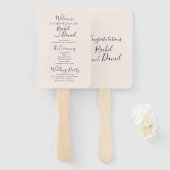 Modern Wedding Programme Handwaaier (Voorkant en achterkant)