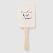 Modern Wedding Programme Handwaaier (Achterkant)