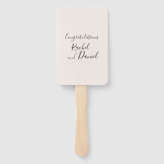 Modern Wedding Programme Handwaaier (Achterkant)