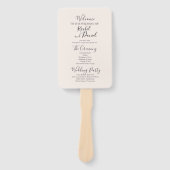 Modern Wedding Programme Handwaaier (Voorkant)