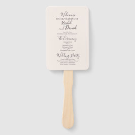 Modern Wedding Programme Handwaaier