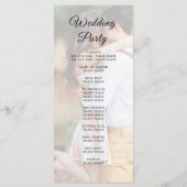 Modern Wedding Programme Programmakaart (Achterkant)