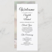 Modern Wedding Programme Programmakaart (Voorkant / Achterkant)