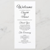 Modern Wedding Programme Programmakaart (Voorkant)