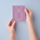 Modern Wedding Programme - Single Sided Flyer (Hand)