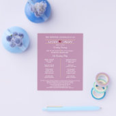 Modern Wedding Programme - Single Sided Flyer (Enkel)