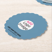 Modern Wedding Promo  Dusty Blue Kartonnen Onderzetters (Gekanteld)