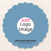 Modern Wedding Promo Dusty Blue Kartonnen Onderzetters (Voorkant)
