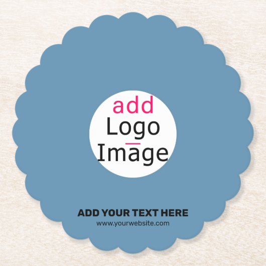 Modern Wedding Promo  Dusty Blue Kartonnen Onderzetters (Voorkant)