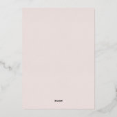 Modern Wedding real Folie Uitnodiging (Achterkant)