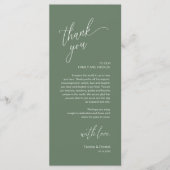 Modern Wedding Reception Dinner Thank You Card Programmakaart (Voorkant)