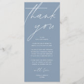 Modern Wedding Reception Dinner Thank You Card Programmakaart (Voorkant)