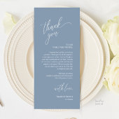 Modern Wedding Reception Dinner Thank You Card Programmakaart
