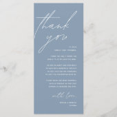 Modern Wedding Reception Dinner Thank You Card Programmakaart (Voorkant)