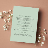 Modern Wedding Reception Foto Sage Green Save The Date