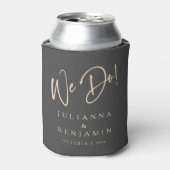 Modern Wedding Rehearsal Dinner Charcoal Custom Blikjeskoeler (Blikje Voorkant)