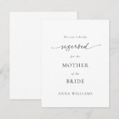 modern wedding reserved seat tag (Voorkant / Achterkant)