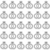 Modern Wedding Ring Kiss-Cut Sticker (Voorkant)