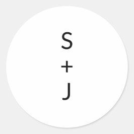 Modern Wedding Ronde Sticker