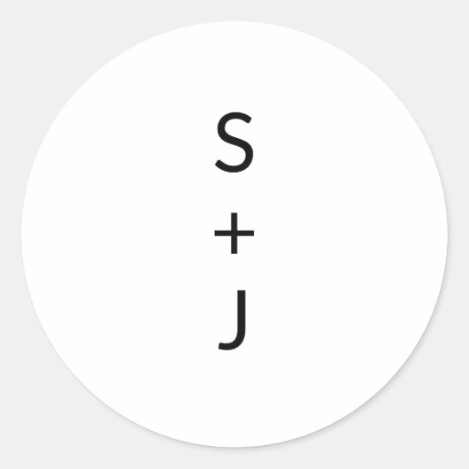 Modern Wedding Ronde Sticker (Voorkant)