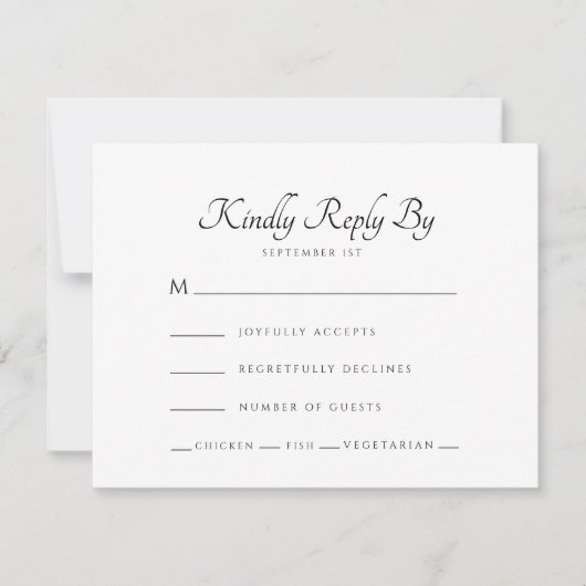 Modern Wedding RSVP (Voorkant)