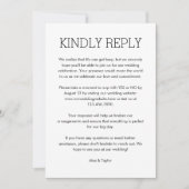 Modern Wedding RSVP Deadline Gast Herinnering Kaar Kaart (Voorkant)