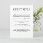 Modern Wedding RSVP Deadline Gast Herinnering Kaar Kaart (Staand voorkant)