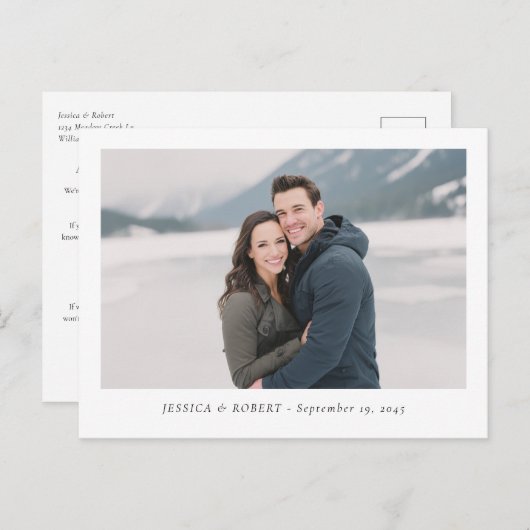 Modern Wedding RSVP Deadline Reminder Briefkaart (Voorkant / Achterkant)