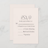 Modern Wedding RSVP Kaartje (Voorkant / Achterkant)