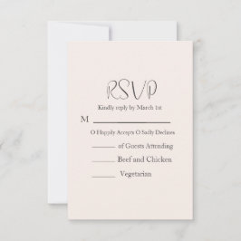 Modern Wedding RSVP Kaartje
