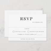 Modern Wedding RSVP Kaartje (Voorkant / Achterkant)