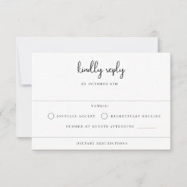 Modern Wedding RSVP Kaartje