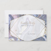 Modern Wedding RSVP Marbleized Paars Roos Agate (Voorkant)