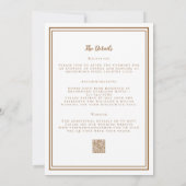 Modern Wedding & RSVP QR Code Details Dusty Blue Kaart (Achterkant)