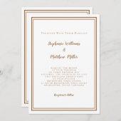 Modern Wedding & RSVP QR Code Details Dusty Blue Kaart (Voorkant / Achterkant)