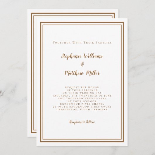 Modern Wedding & RSVP QR Code Details Dusty Blue Kaart (Voorkant / Achterkant)