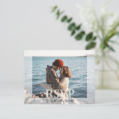 Modern Wedding RSVP Voeg uw fotokaart toe Briefkaart (Staand voorkant)